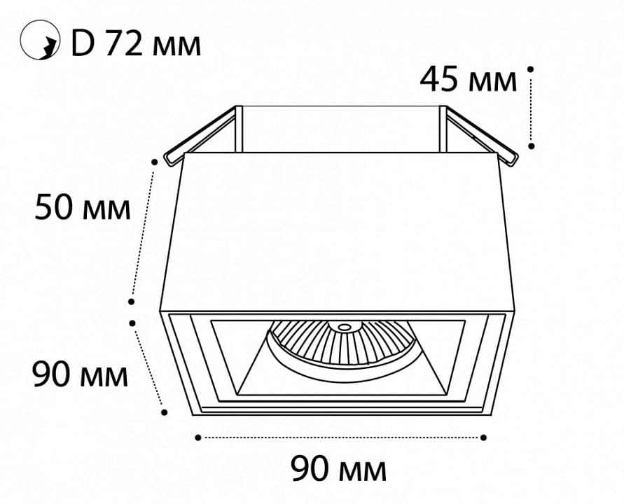 Встраиваемый светильник Italline M01-1017 M01-1017 white