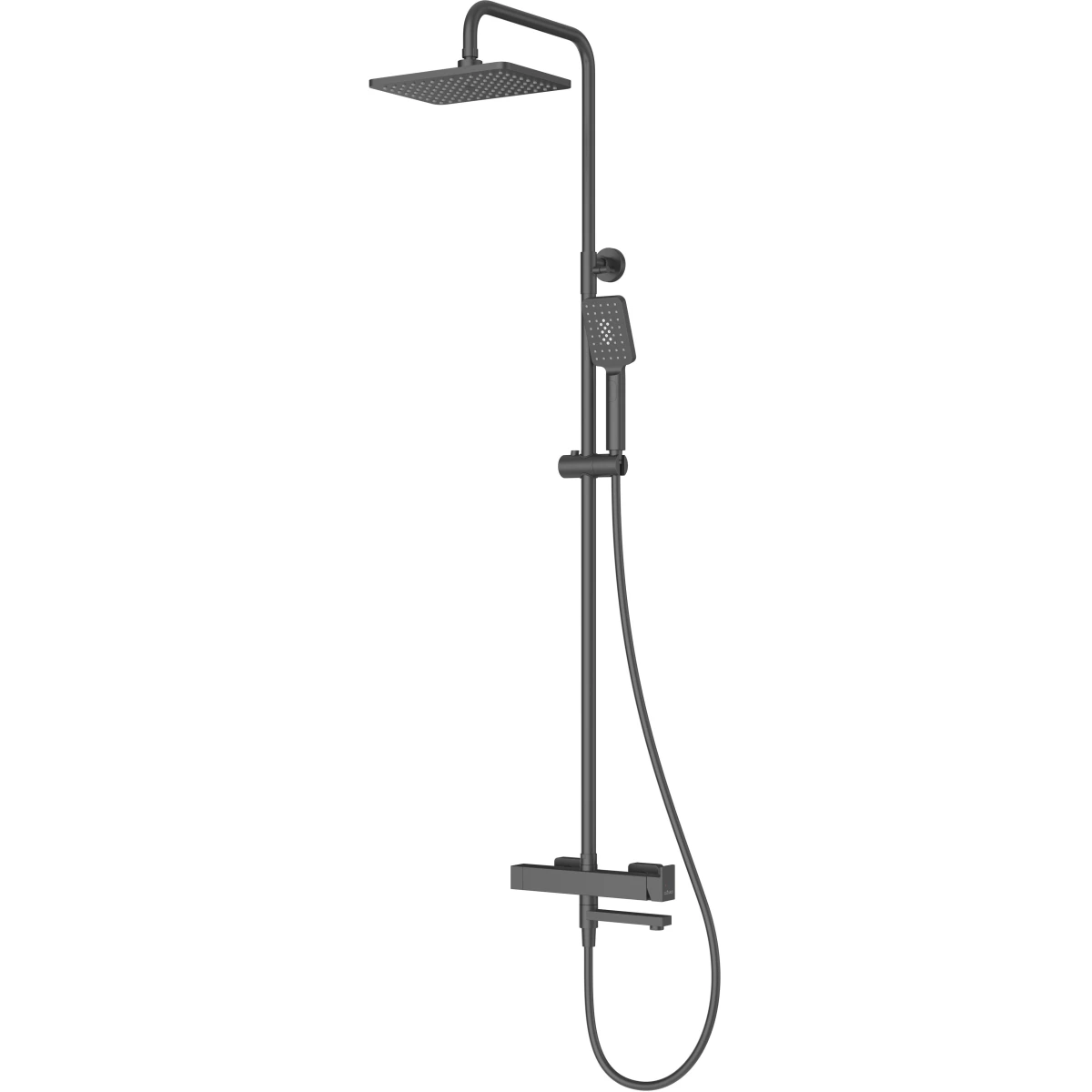 Душевая система Cezares Slider SLIDER-CVD-NOP 267x193 см, со смесителем, черный матовый