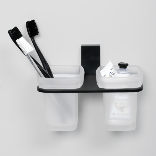 Подстаканник двойной WasserKRAFT Abens K-3228D черный