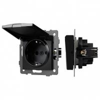 Розетка влагозащищенная с заземлением и со шторкой, без рамки с крышкой Arlight SCT 049835