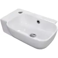 Раковина CeramaLux 78580R 40x25 см R, рукомойник, белый