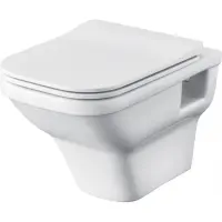 Унитаз подвесной Santek Лайн 1WH501574 безободковый, с сиденьем микролифт, белый