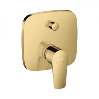 Смеситель для ванны hansgrohe Talis E СМ со встроенной защитной комбинацией 71474990 полированное золото