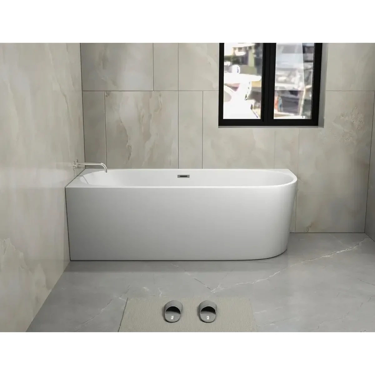 Акриловая ванна Ceruttispa Ami CT10090 170x75 см L, угловая, белый