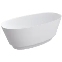 Ванна из литьевого мрамора Omnires Neo NEO158WWBM 157,5x72 см, отдельностоящая, белый матовый