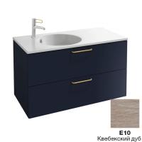 Тумба под раковину 100 см Jacob Delafon Odeon Rive Gauche EB2524-R9-E10 квебекский дуб ручки черные