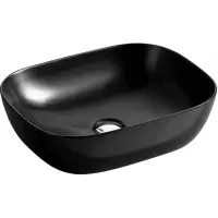 Раковина-чаша CeramaLux 78106MB 60x39,5 см, накладная, черный матовый