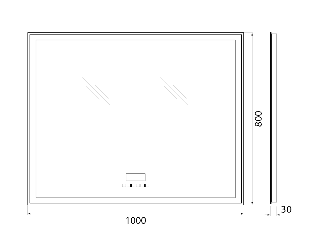 Зеркало BelBagno SPC-GRT-1000-800-LED-TCH-RAD