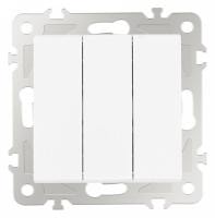 Выключатель трехклавишный без рамки Arte Milano 206 206.30-3.white