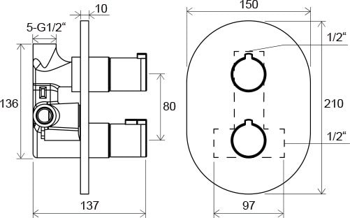 Смеситель для душа Ravak Chrome CR 064.00 X070095