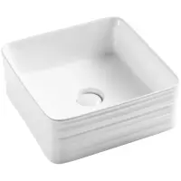 Раковина-чаша CeramaLux W1531А 38,5x38,5 см, накладная, белый