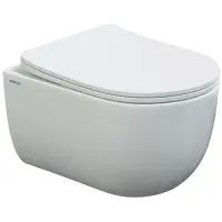 Унитаз подвесной Berges Ventas 082135 безободковый, с сиденьем микролифт, белый