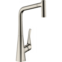 Смеситель для кухни hansgrohe Metris M71 320 2jet 73801800 с вытяжным душем сталь