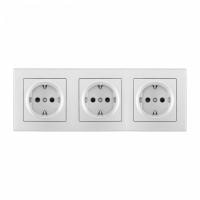 Розетка с заземлением и со шторкой Arte Milano SET06-3 SET06-3-40-1x3 silver