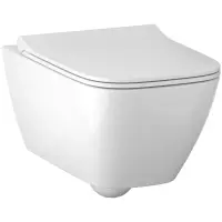 Унитаз подвесной Geberit Smyle Square 500.685.01.2 безободковый, с сиденьем микролифт, белый