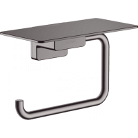 Держатель туалетной бумаги с полкой hansgrohe AddStoris 41772340 шлифованный черный хром