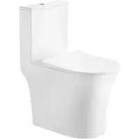 Унитаз-компакт Grossman Thin Rim GR-5607SQ безободковый, торнадо, с сиденьем микролифт, белый