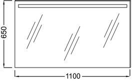 Зеркало Jacob Delafon Parallel 110 (EB1417-NF) c подсветкой