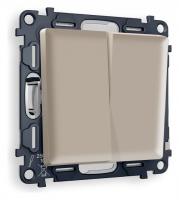 Выключатель двухклавишный без рамки Ambrella Volt Quant MA363010