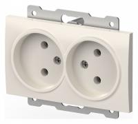 Розетка двойная без заземления без рамки Elbi Eleсtriс Zena Vega 609-010200-908