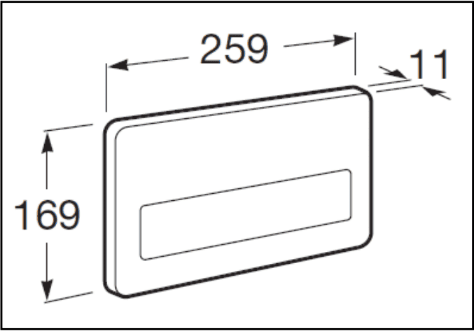 Клавиша смыва для инсталляции Roca PL-3 890097004 нержавеющая сталь