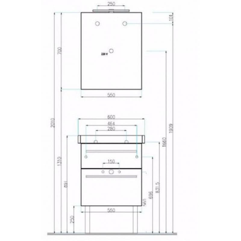 Зеркальный шкаф с подсветкой Villeroy&Boch 2DAY2 A43810E4 (кат A438F1E4) белый глянец