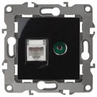 ТВ-розетка и розетка Ethernet RJ-45 без рамки Эра Эра 12 12-3110-06