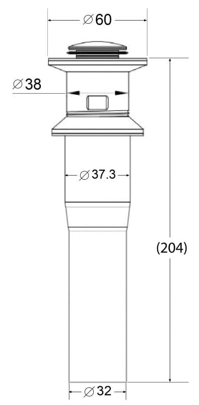 Донный клапан Cezares NOVA BB-PCU-02-IN