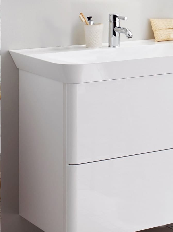 Тумба с раковиной Burgbad Iveo 100 SFEN100F2833G0161C0001*1 белая глянцевая