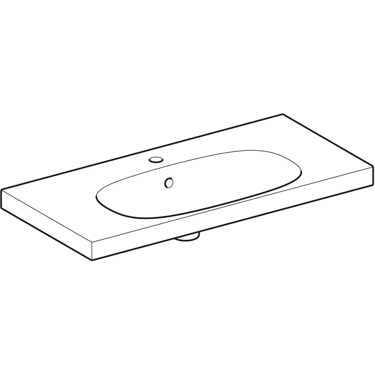 Раковина 90x42,2 см Geberit Acanto 500.633.01.2