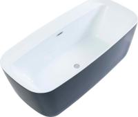 Акриловая ванна Aquanet Family Fine 170x78 95778-MW-MB, белый матовый/черный матовый