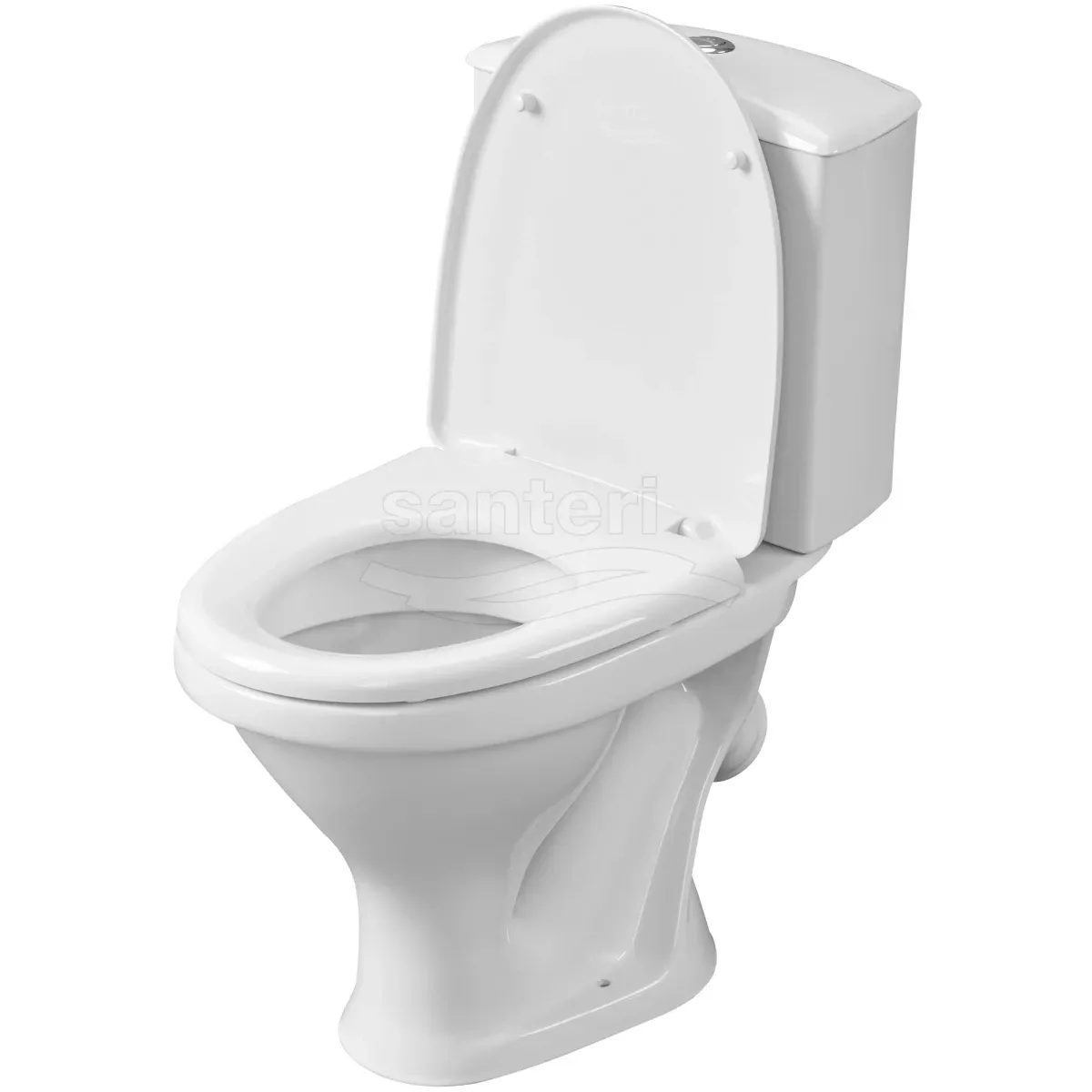 Унитаз-компакт Santeri West 1.P201.8.S00.00B.F (4607143310841) косой выпуск, с сиденьем, белый