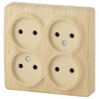 Розетка четверная без заземления Эра Эра Эксперт 11-2210-11