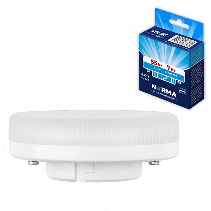 Лампа светодиодная Volpe LED-GX53 GX53 7Вт 4000K UL-00011424