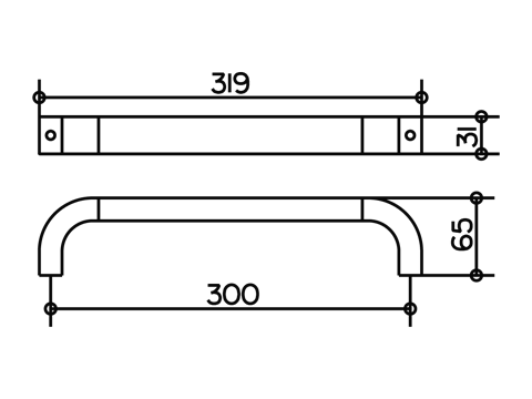 Поручень для ванны Keuco Edition 300 30007010000 хром
