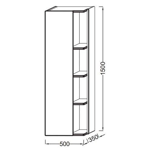 Шкаф-пенал Jacob Delafon Terrace EB1179G-G1C белый лев.