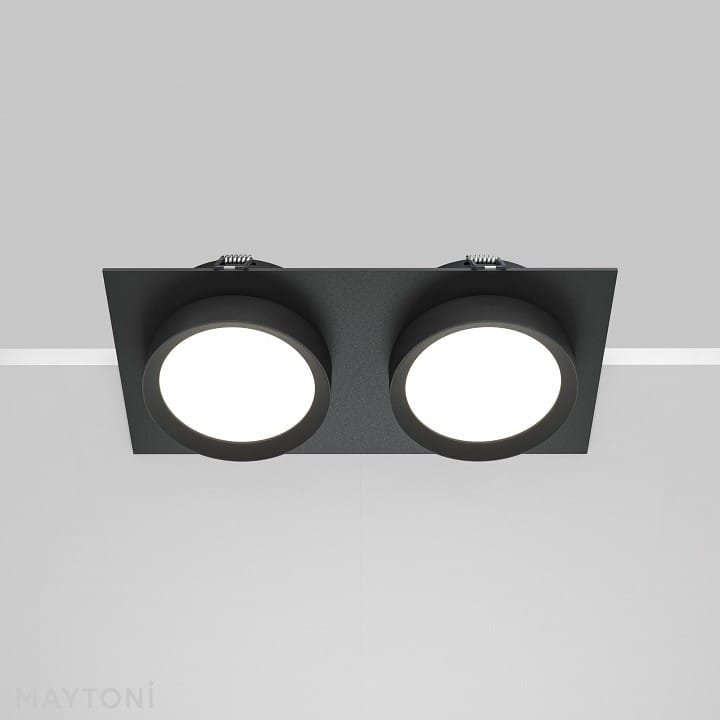 Встраиваемый светильник Maytoni Technical Обруч DL086-02-GX53-SQ-B