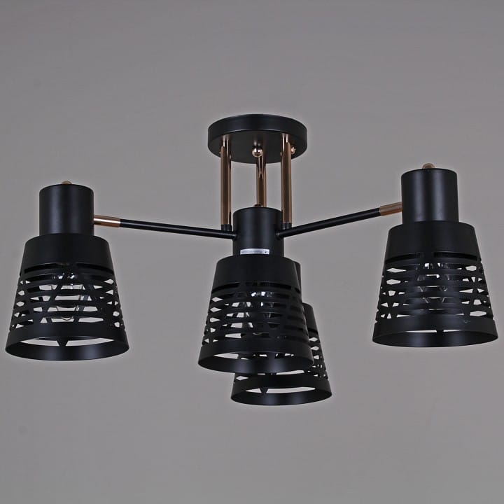 Потолочная люстра Reluce 6074 06074-3.3-04 BK+FG
