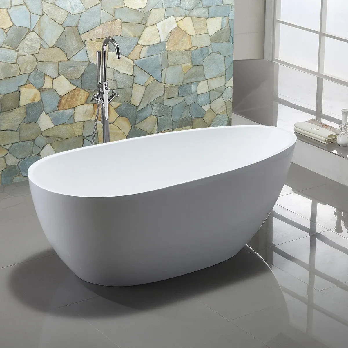 Акриловая ванна Vincea VBT-422-1700 170x80 см, отдельностоящая, белый