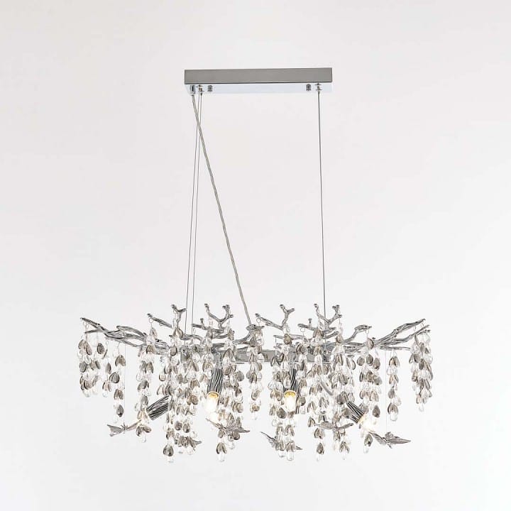 Подвесная люстра Arte Milano Веточка 230210.700.6.E14.H3 CB Clear-Smoky BUT-Smoky