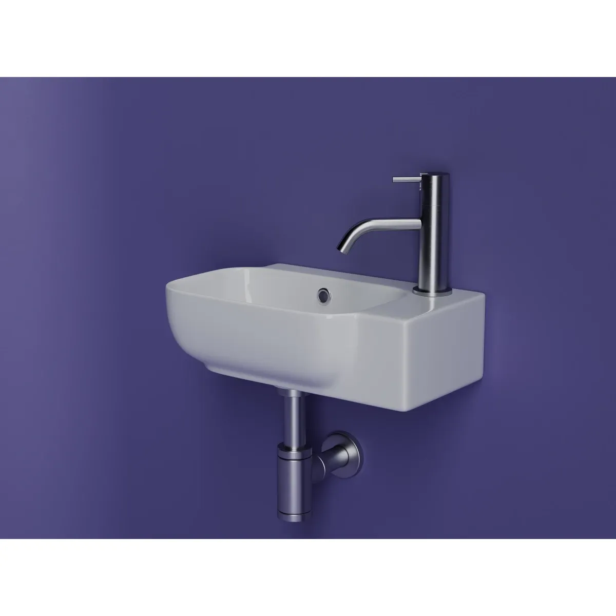 Раковина Ceramica Nova Element CN6074L 40,3x24,9 см L, рукомойник, белый