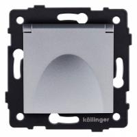 Розетка с заземлением с крышкой, без рамки Kollinger  REA-006GY