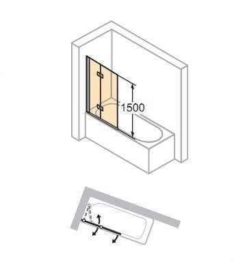 Шторка для ванны Huppe Design Elegance 8E2402.087.321