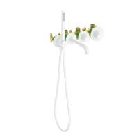 Термостатический смеситель для ванны Timo Saona 2324/16YSM с душевым гарнитуром белый матовый