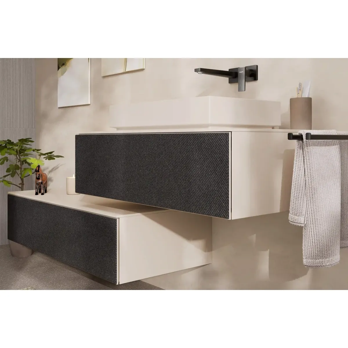 Раковина-чаша Hansgrohe Xuniva Evo E 60326780 65x40 см, накладная, бежевый матовый