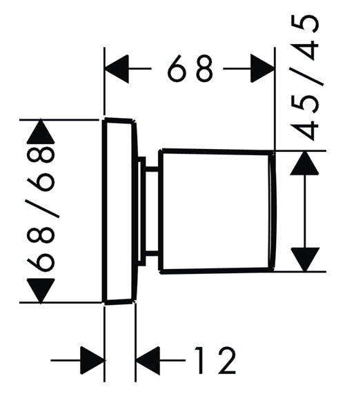 Запорный вентиль hansgrohe PuraVida 15978400