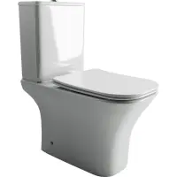 Унитаз-компакт Ceramica Nova Alfa CN9002 безободковый, с сиденьем микролифт, белый