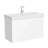 Тумба с раковиной Vitra Metropole Pure 100 67333 белая глянцевая