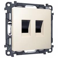 Розетка двойная Ethernet RJ-45 без рамки Ambrella Volt ALFA MA332110