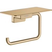 Держатель туалетной бумаги с полкой hansgrohe AddStoris 41772140 шлифованная бронза